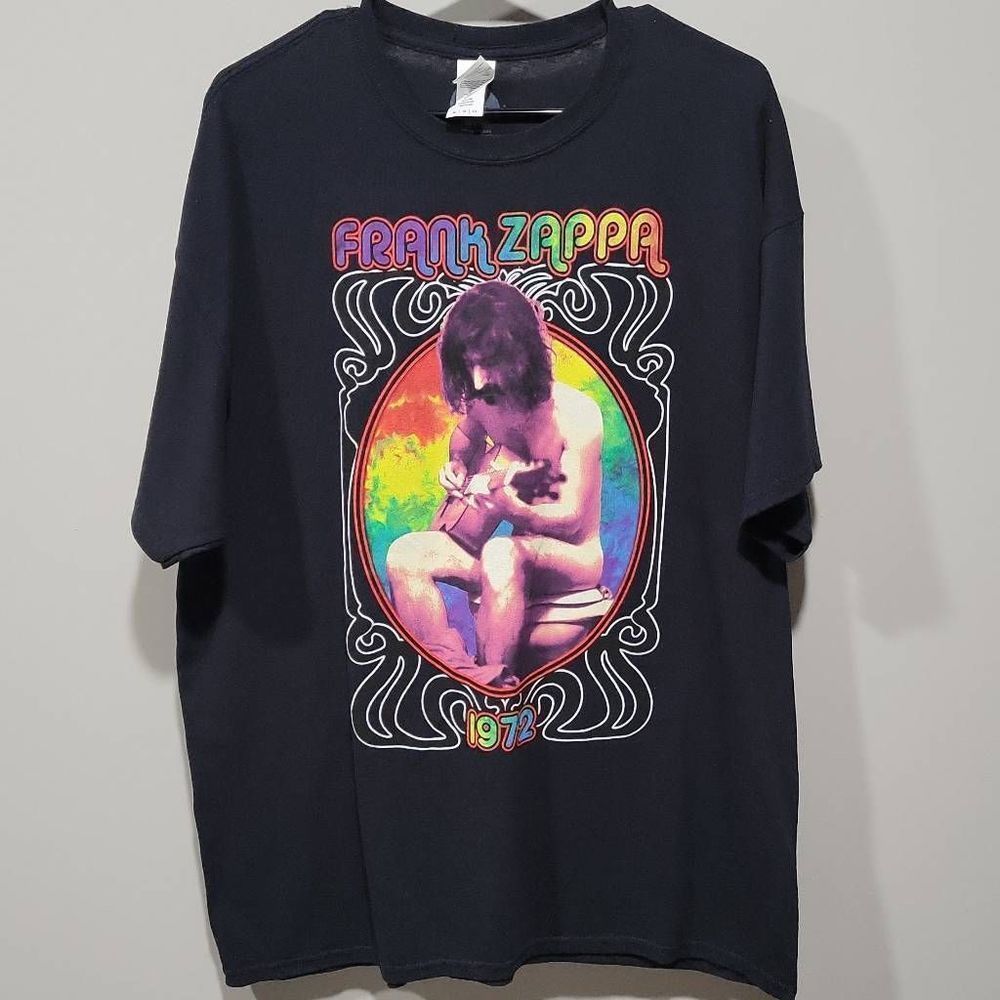 Frank Zappa T Shirt Men Size XL Black 1972 Retro Officially Licensed 100% Cotton